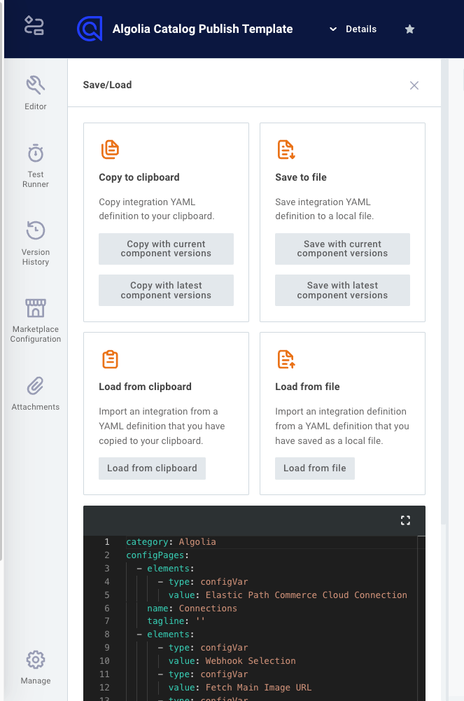 YAML for integration